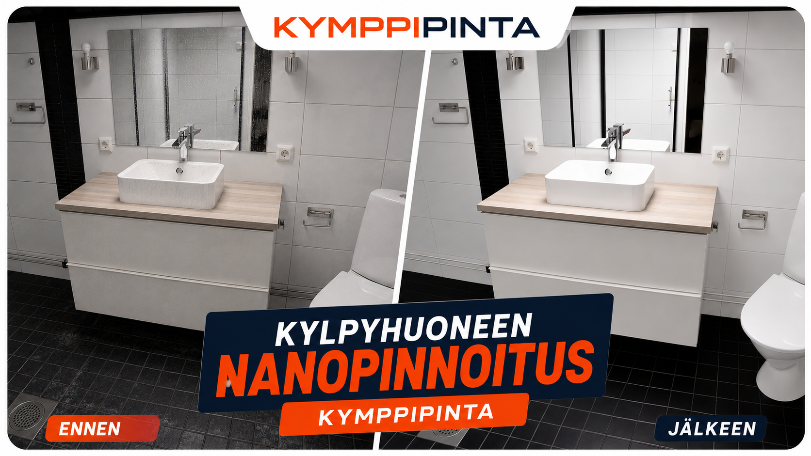 Nanopinnoitus ennen ja jälkeen - Kymppipinta